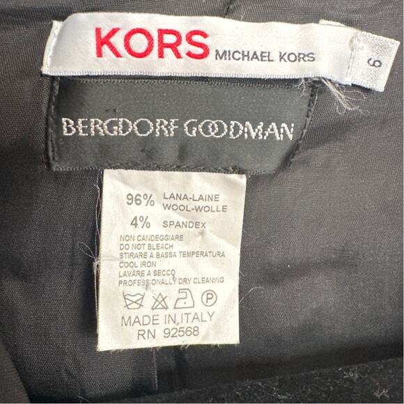 Vintage KORS Bergdorf Goodman Black Wool Blazer Made in Italy Suit Jacket‎ - Picture 2 of 6